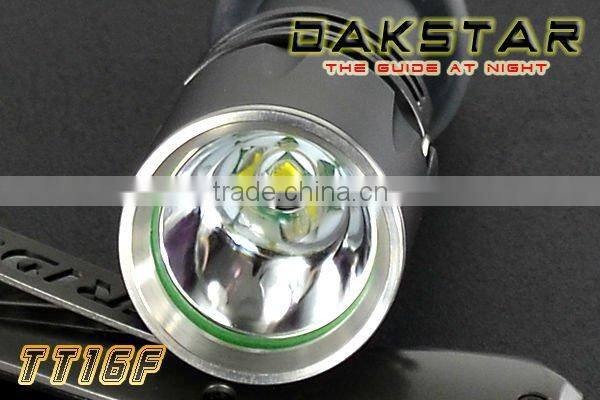 DAKSTAR NEW TT16F LED XM-L U2 850LM 18650 Aluminum Rechargeable Side Switch Stepless Diming CREE Police Flashlight