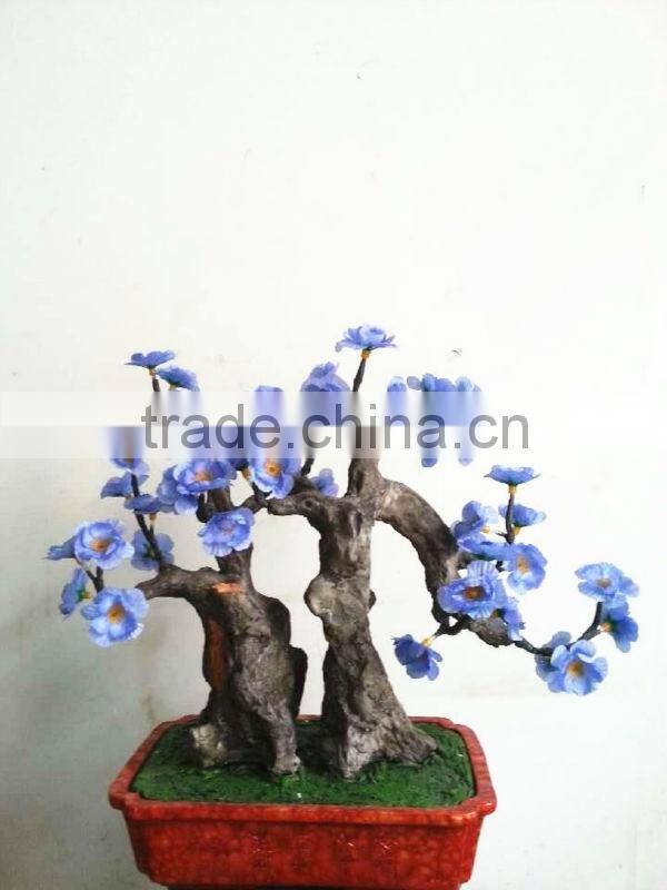 Indoor lighted LED artificial maple bonsai tree