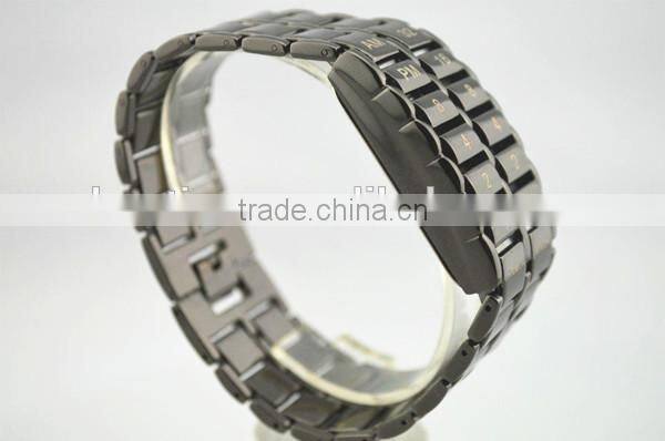 Lava iron samurai blue LED digital bracelet wrist watches for mens gift