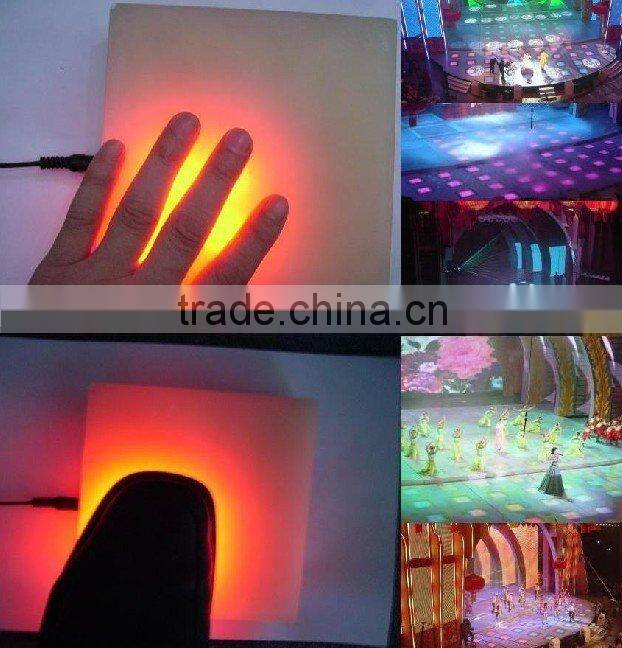 Laminated Glass wiht lights /waterproof transparent led display glass for exhibitions