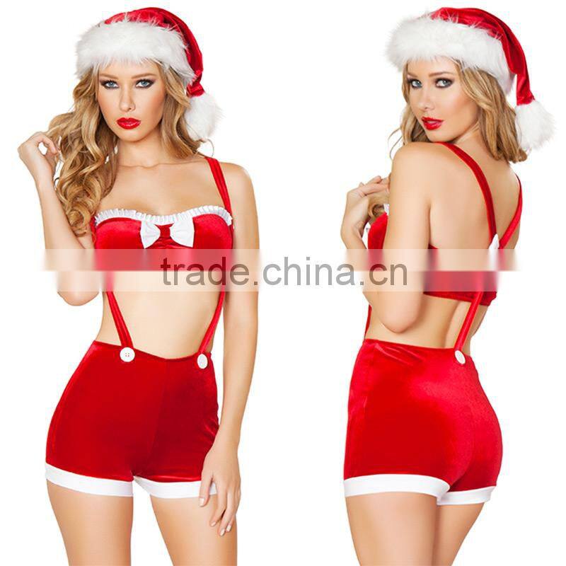 Wholesale Sexy Fashion Cheap Christmas Party Dress Hot Sweet Santa Christmas Costume