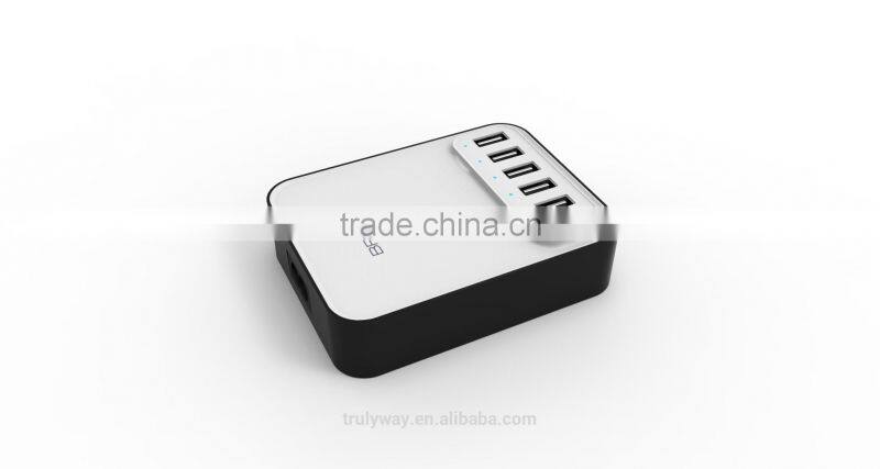 Trulyway 40W 6-USB Port desktop USB charger for iphone, ipad, samsung galaxy S6/S6 edge,M9 and more