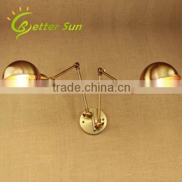 Modern Glass Shade Swing Arm wall light and wall lamp for Bedroom