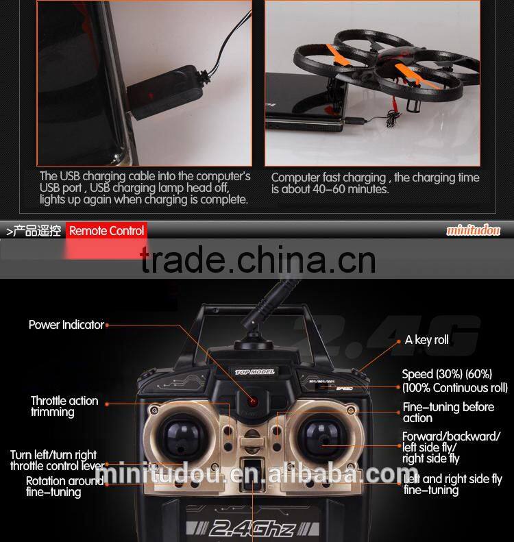 China Manufacture Suitable Design X39 6 CH 2.4G Remote Control Quadcopter Medium Size Foamy Quadcopter with 6-axis Gyro vs X30