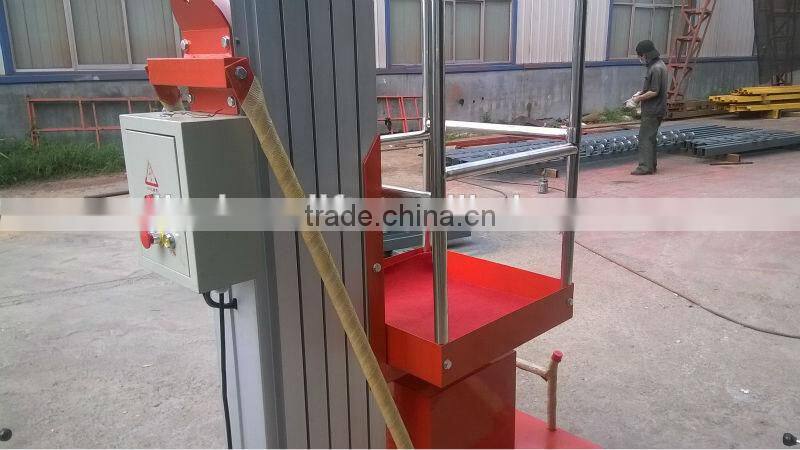 6 meters hydraulic telescopic adjustable single mast aluminum one man lift