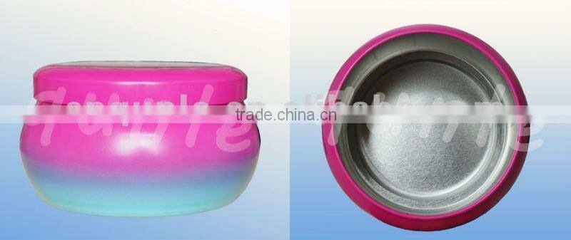 two-piece colourful seamless round candle tin box