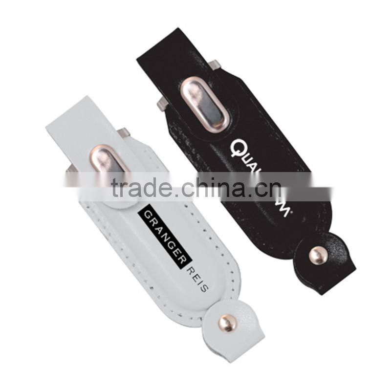 USB 2.0 Driver Luxury 16GB Black Leather USB Flash Drive