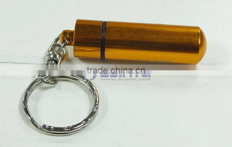 52mm Long 14mm Wide Golden/green/silver Mini Waterproof Portable Pill Bottle