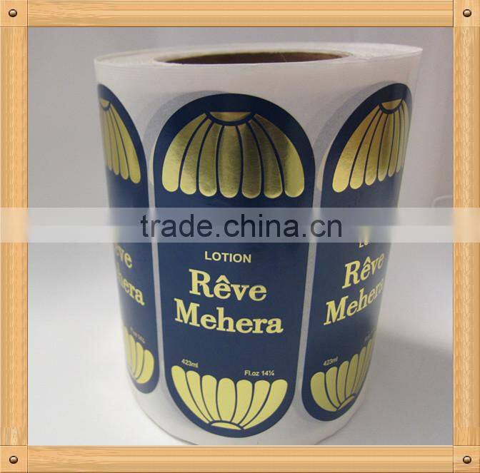 printed cosmetic label sticker of new design