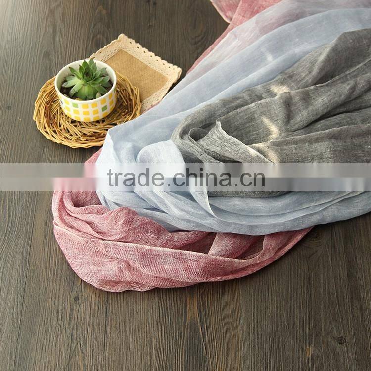 2016 Autumn Winter Women Ladies Fashion Long Plain Linen Cotton Scarves