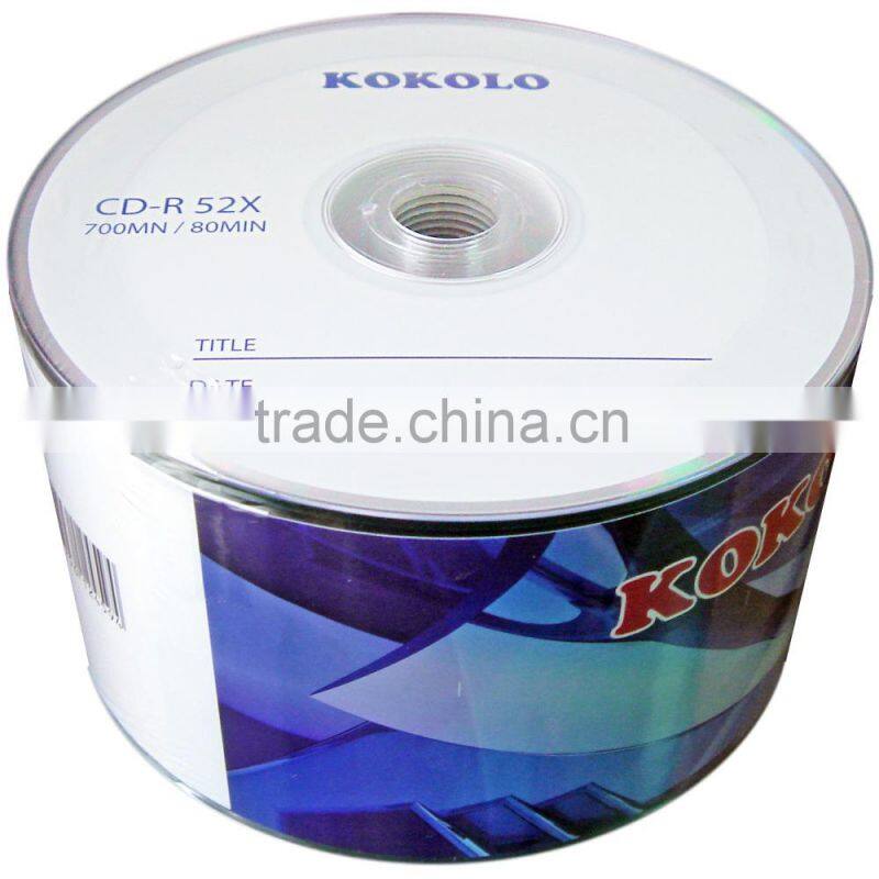 Taiwan A grade CD-R 52x manufacturing cd raw material