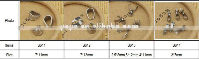 S839 for chain necklace, Stainless steel clasp crimp