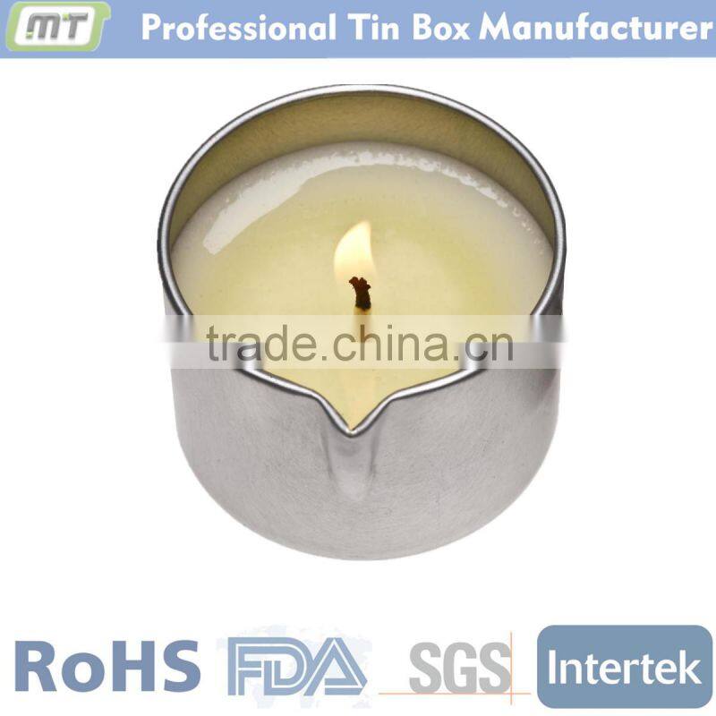 small spout tin for massage candles
