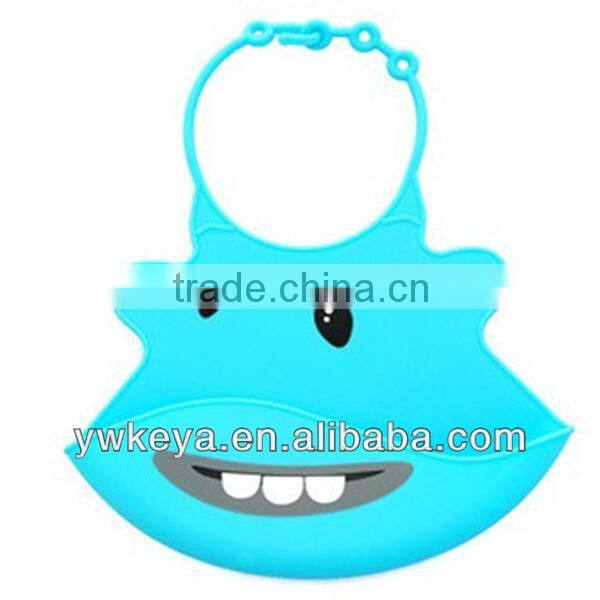 Latest design cartoon cute animal shape silicone wholesale baby bibs