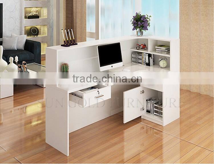 Wooden reception desk, small salon reception desk shop counter table design (SZ-RTB003)