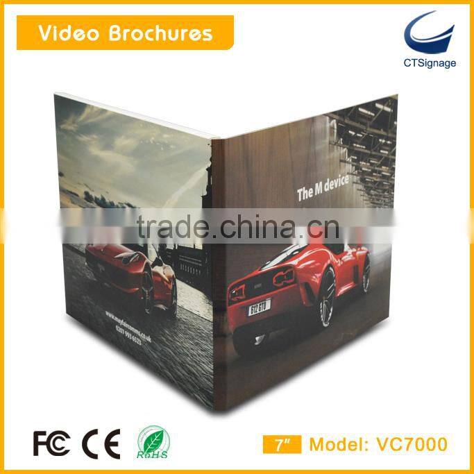 Factory wholesale 7 inch lcd video brochure