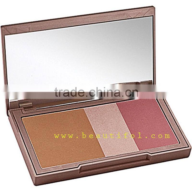 Natural blush.Puzzle color blush pallet, with brush, mineral powder blush, Mixed color pressed blush