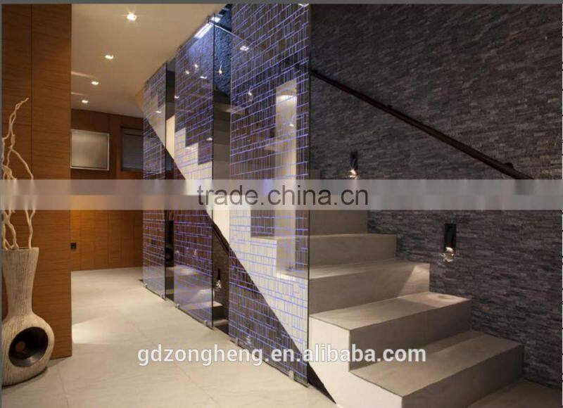 Safety Flat/Curve Tempered Glass For Railing Partitions Stair Balustrades & Handrails price per square meter