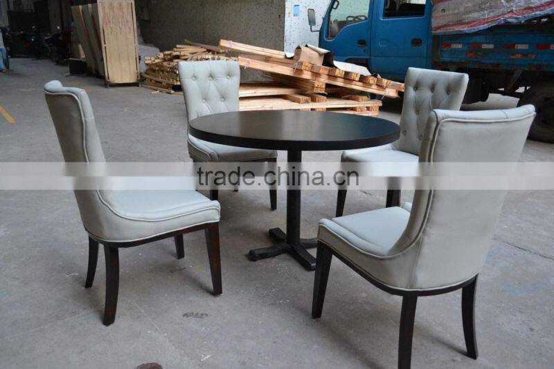 Marble table top restaurant table with chair set XT0780