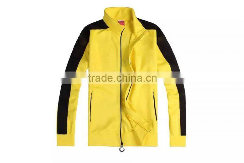 OEM NO MOQ Custom Yellow Sports Jacket Varsity Jackets For Men embroidered bomber jacket
