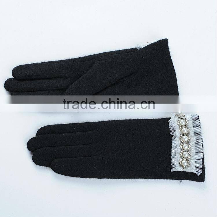 Military wool gloves thermal gloves black winter gloves