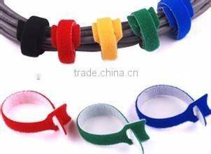 Cable organizer double side hook and loop cable ties with logo printing