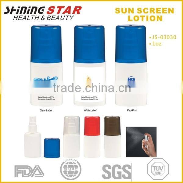 JS-03029 sunburn protection sunscreen and 62% alcohol based hand sanitizer spray combo