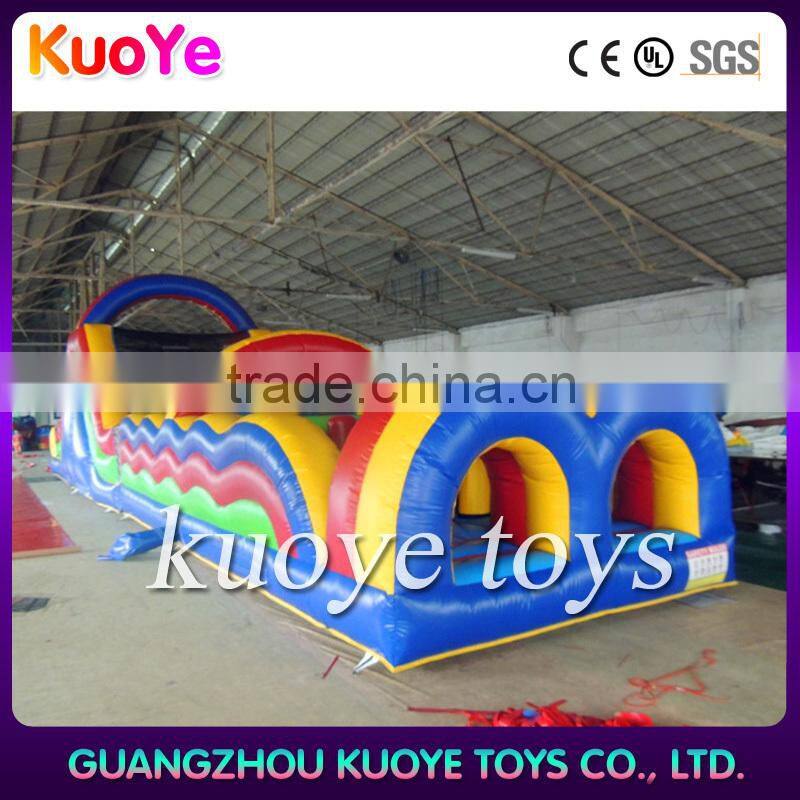 hot sale large inflatable sport game,inflatable obstacle course, kids playground inflatable obstacle with slide