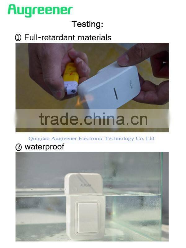 hot selling battery less doorbell wireless doorbell 25 melody ring tones CE ROHS standard wireless doorbell Plug in Qingdao