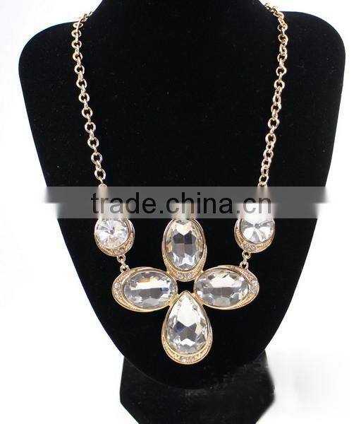 Gold filled Clear Diamond Glass Necklaces