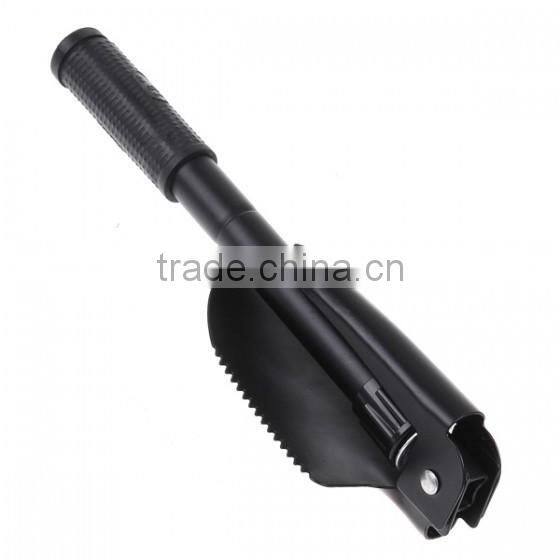 Outdoor portable multifunction folding camping shovel with compass