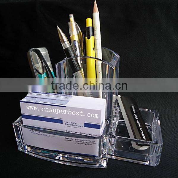 Luxury elegant crystal clear acrylic pen holder