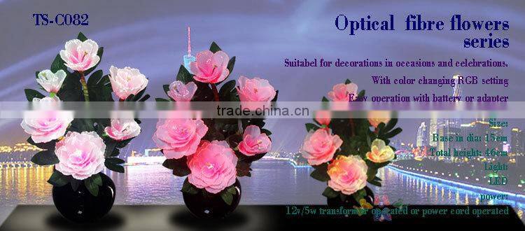 Wholesale factory price LED peony flower color changing light with pot
