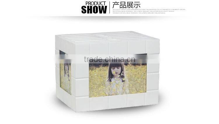 W131008 white family photo frame tree with box drawer put iin many photos