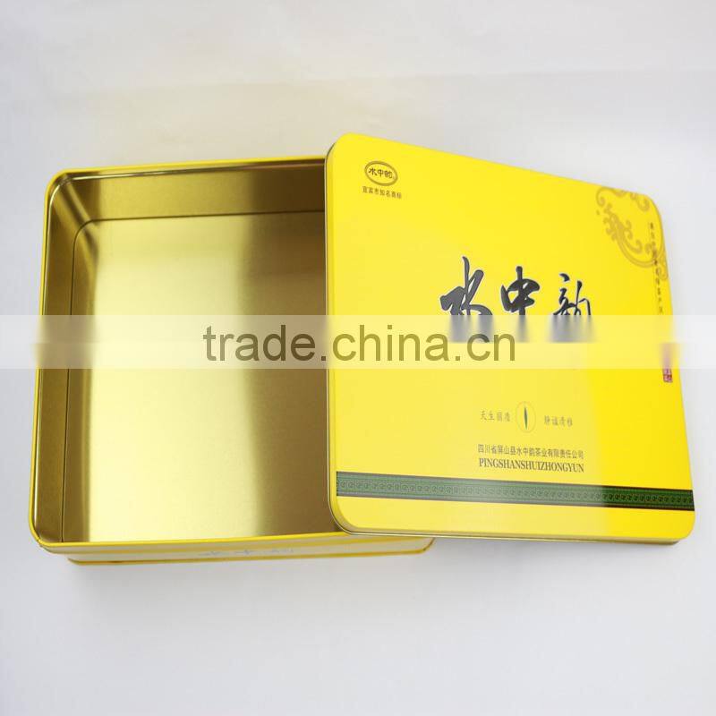 Square tin box/hight quality tin box for moon cake/packaging box