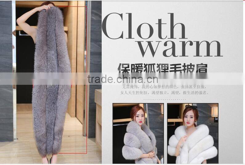 2016 Elegant beautiful cheap women real fox fur wedding shawl