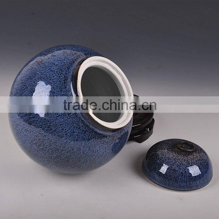 Antique Jingdezhen porcelain ceramic garlic storage jar for flower tea leave