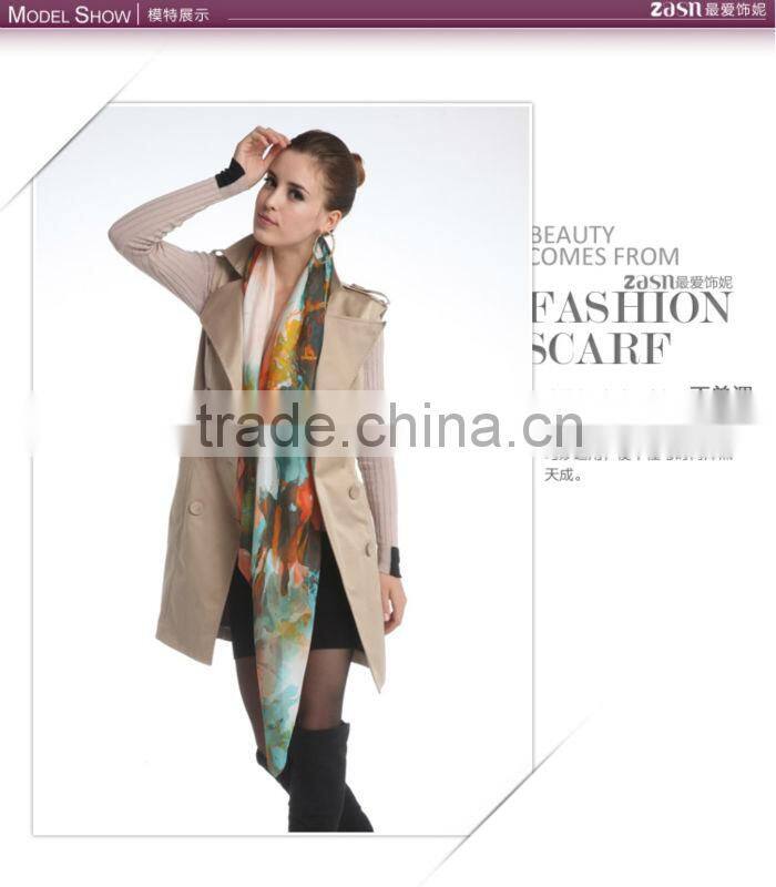 Digital printed silk scarves001