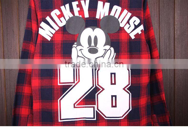 OEM 2015 new product from china factory,high quality women fashion plaid shirt