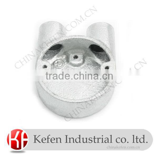 20mm two-way U box/electrical conduit box/ conduit fittings