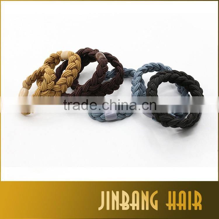 Women Girls Fashion Stretch Braid Hairpiece Band Rope Ponytail Holder