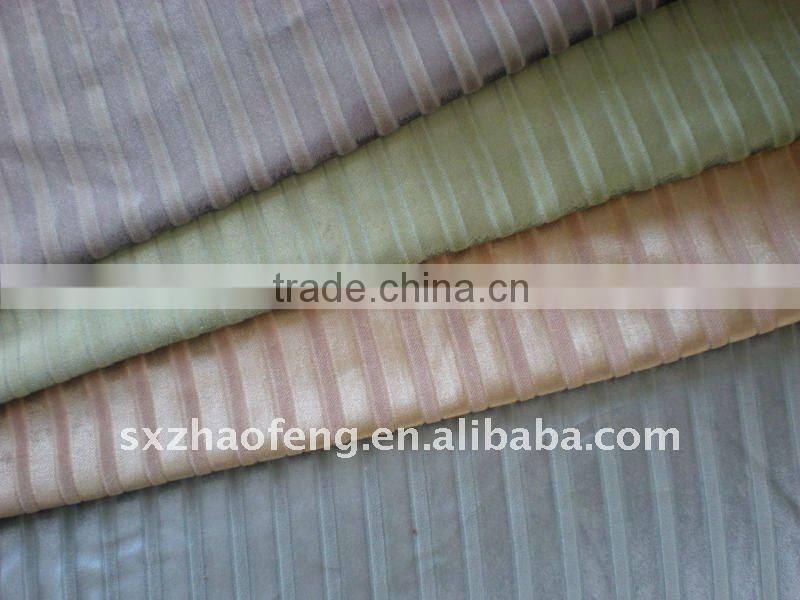 stripe velvet upholstery fabric