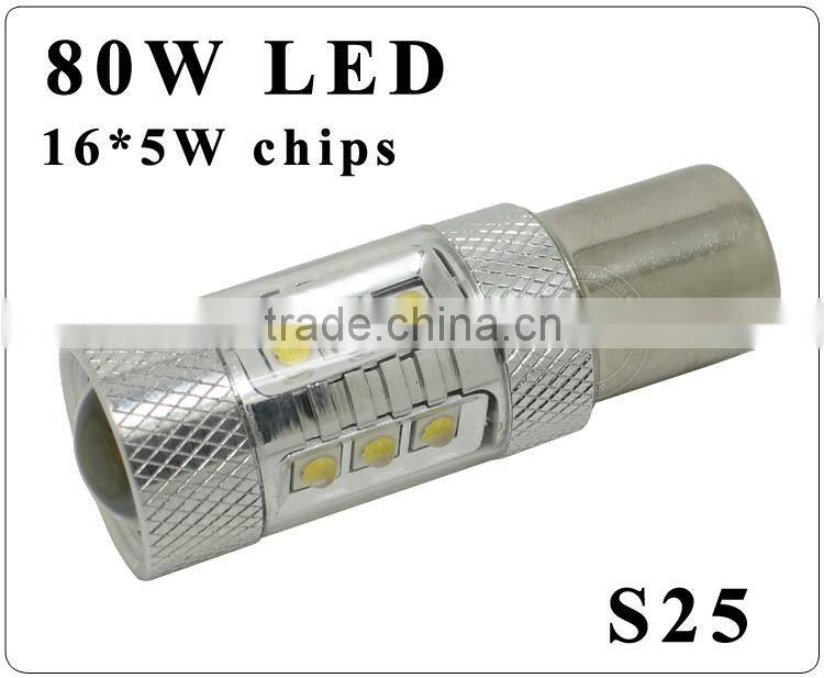 1156 led bulb ba15s base S25 CREEs 80W Ba15s
