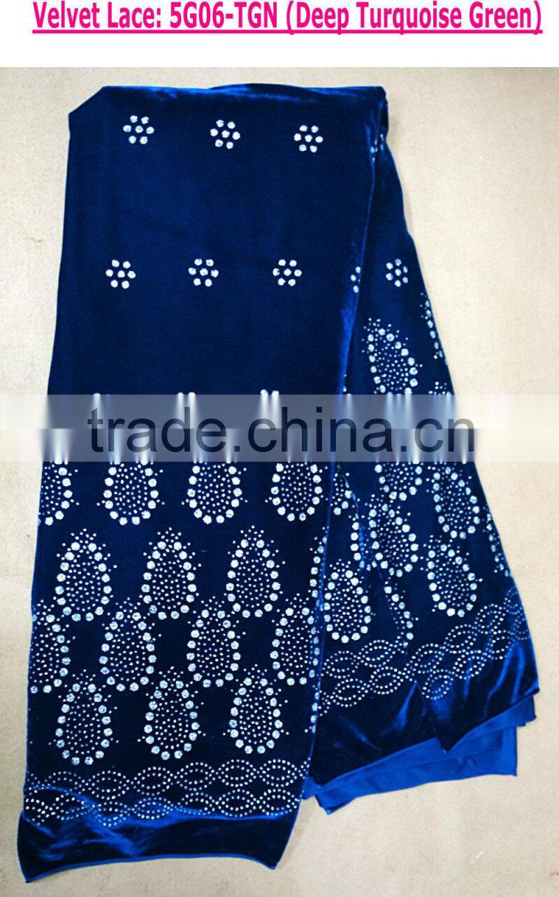 Beautiful elegant velvet lace /high quality fashion pattern velvet dress