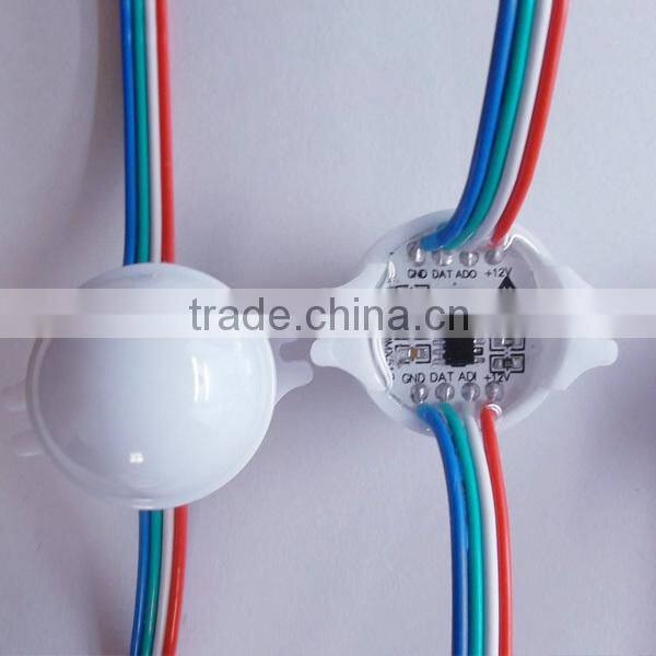parallel connection led modules waterproof IP67 DC 12V Led pixel modules Diameter 30mm DMX512 led modules