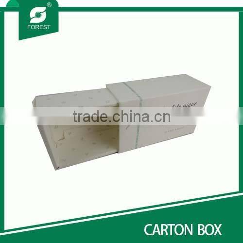 White cardboard drawer box white carton box with hot stamping