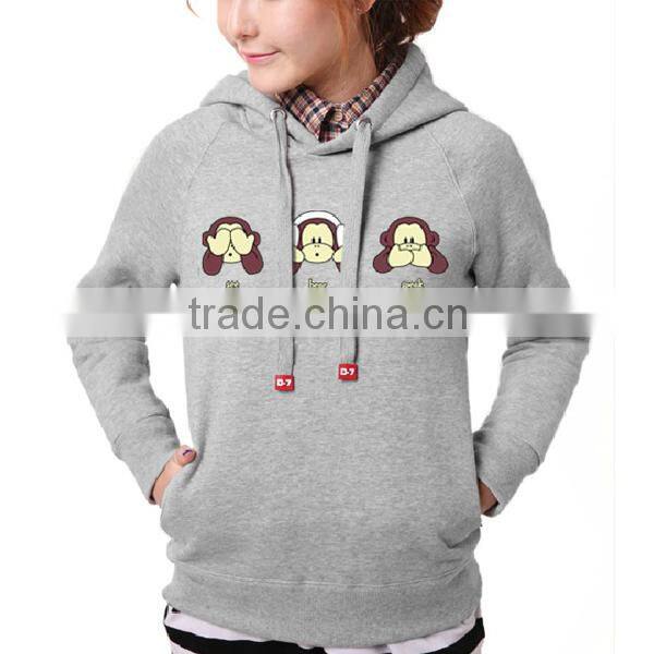 plain warm girls winter hoodies OEM(YCH-B0151)