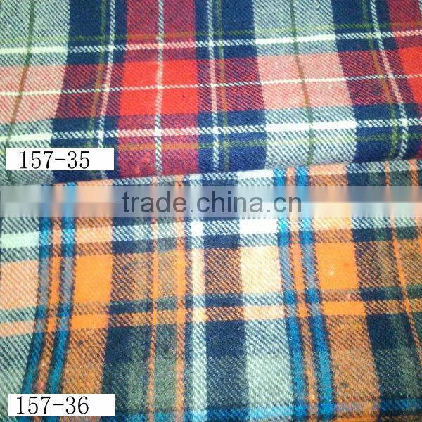 16*16 58*52 cotton/polyester yarn dyed flannel fabric for shirt with ready bulk good quality