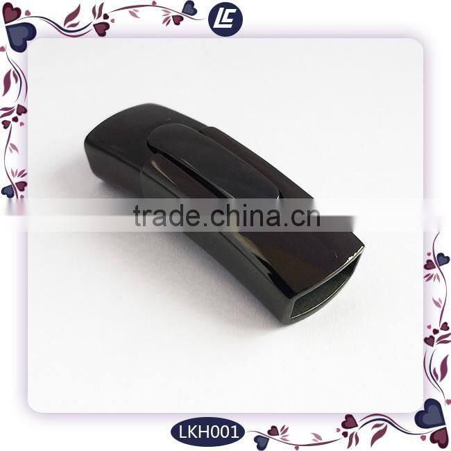 c-shaped stainless steel clasps for leather bracelets closure