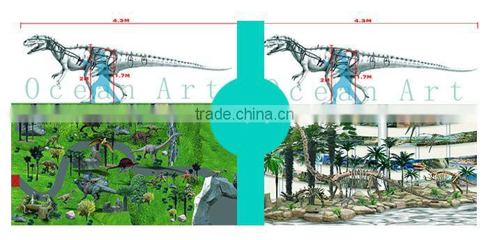 Theme park coin operated animatronic walking dinosaur rides